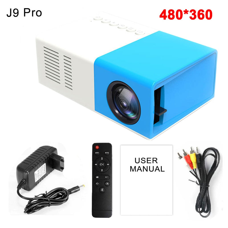 Mini Projetor Cinema Portátil HDMI/Vga/Usb/SD 1080p Full HD 600 lumens LED COMPATIVEL COM CELULAR