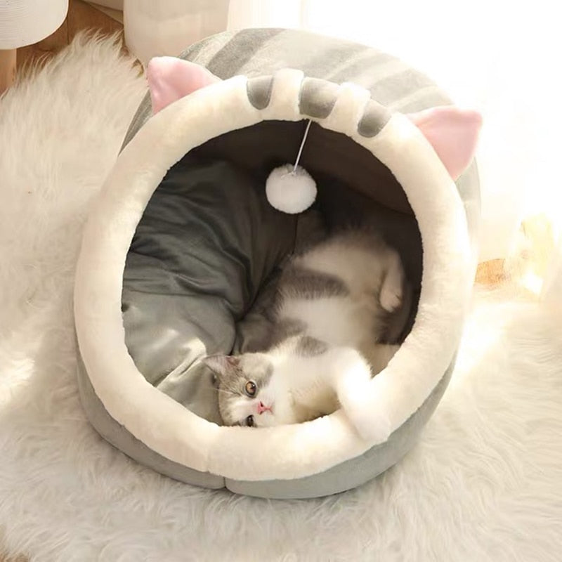 Cama para gatos fofa e aconchegante