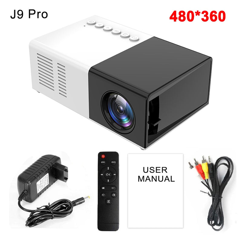 Mini Projetor Cinema Portátil HDMI/Vga/Usb/SD 1080p Full HD 600 lumens LED COMPATIVEL COM CELULAR