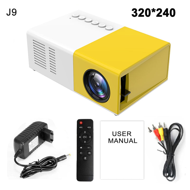 Mini Projetor Cinema Portátil HDMI/Vga/Usb/SD 1080p Full HD 600 lumens LED COMPATIVEL COM CELULAR