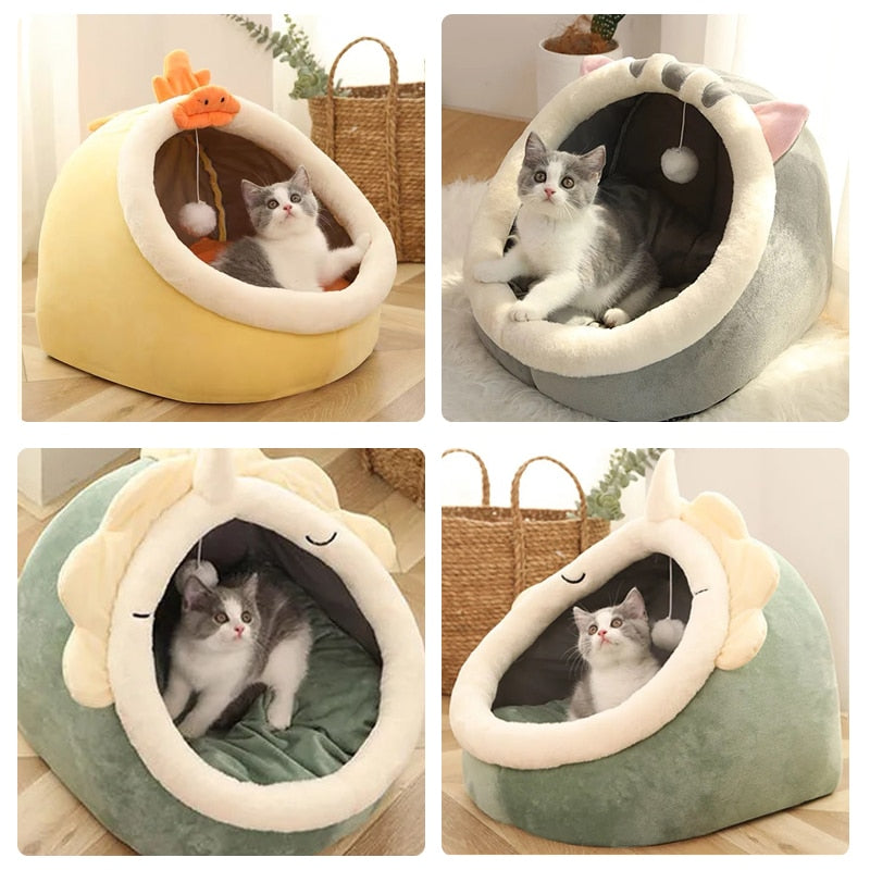 Cama para gatos fofa e aconchegante