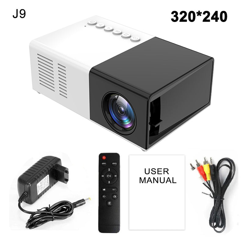 Mini Projetor Cinema Portátil HDMI/Vga/Usb/SD 1080p Full HD 600 lumens LED COMPATIVEL COM CELULAR