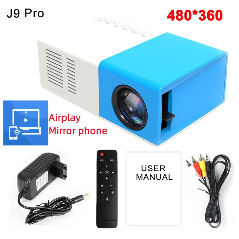 Mini Projetor Cinema Portátil HDMI/Vga/Usb/SD 1080p Full HD 600 lumens LED COMPATIVEL COM CELULAR